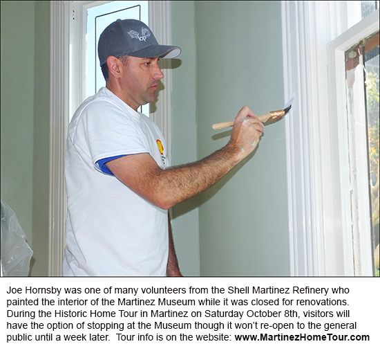 Shell Martinez Refinery volunteers painted the interior of the Martinez Museum in 2016.
